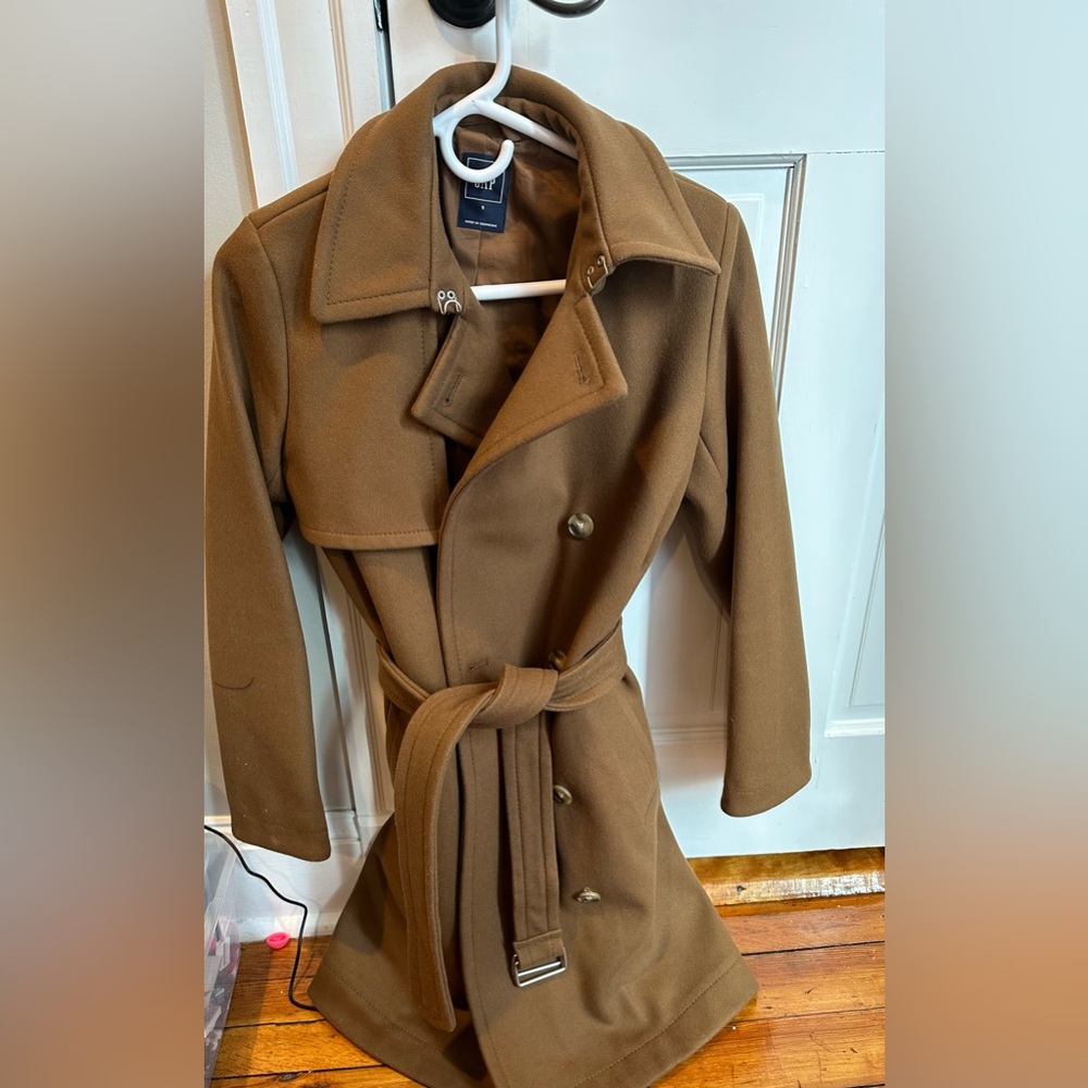 Gap wool belted trench